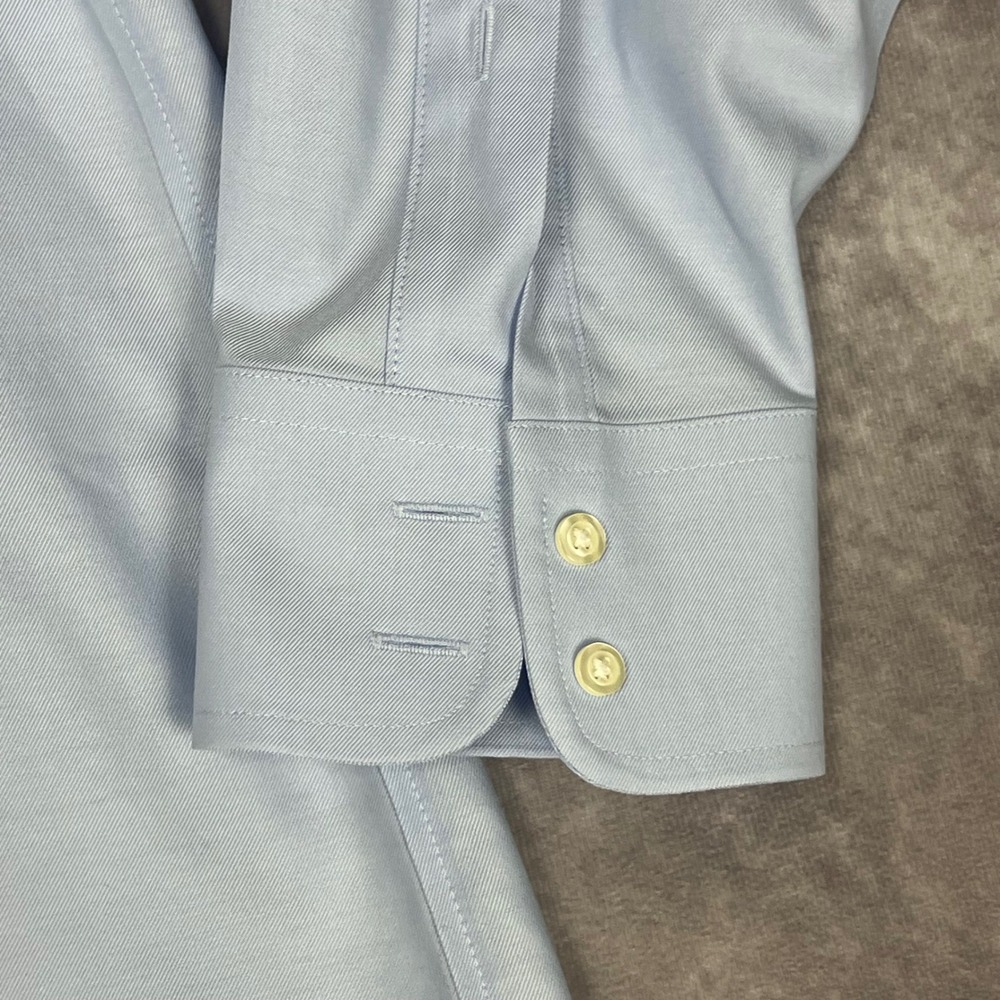 Brooks Brothers Regent Fit Non-Iron Stretch Supima Cotton Shirt Blue 15.5-34 - Picture 5 of 12